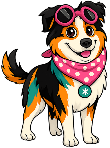 Coco, mascot of Magic City Mutts