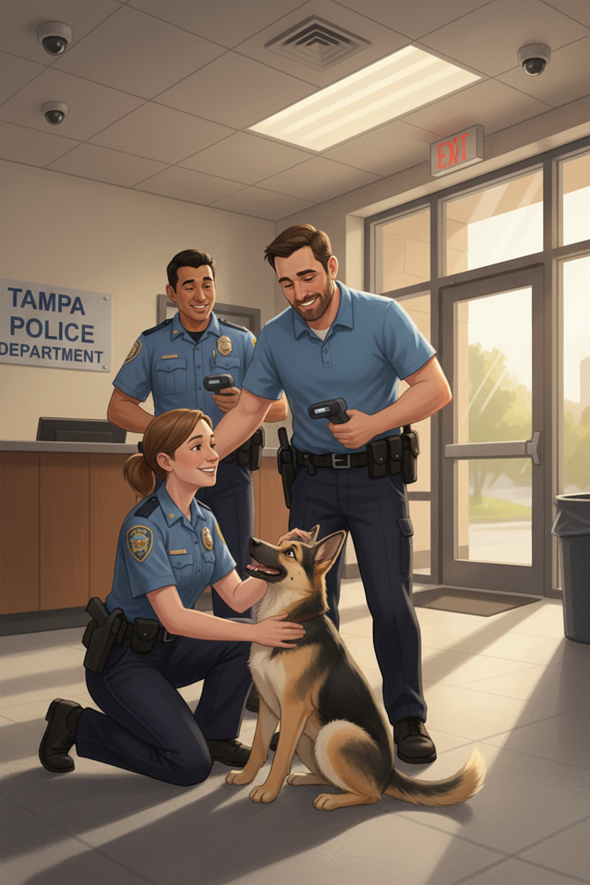 Clever German Shepherd Walks Into Police Station, Reunites With Owner