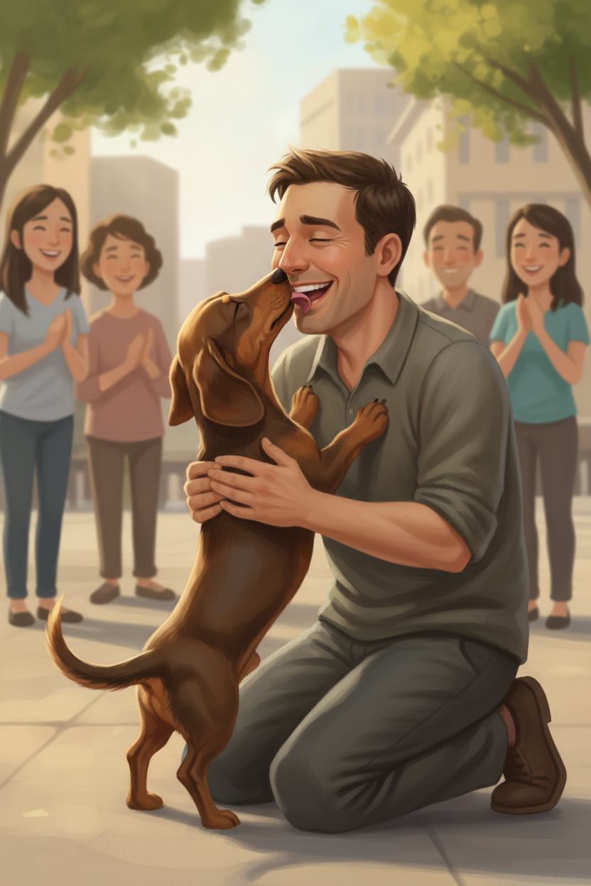 Dachshund Buries Dad in Kisses After Year-Long Separation